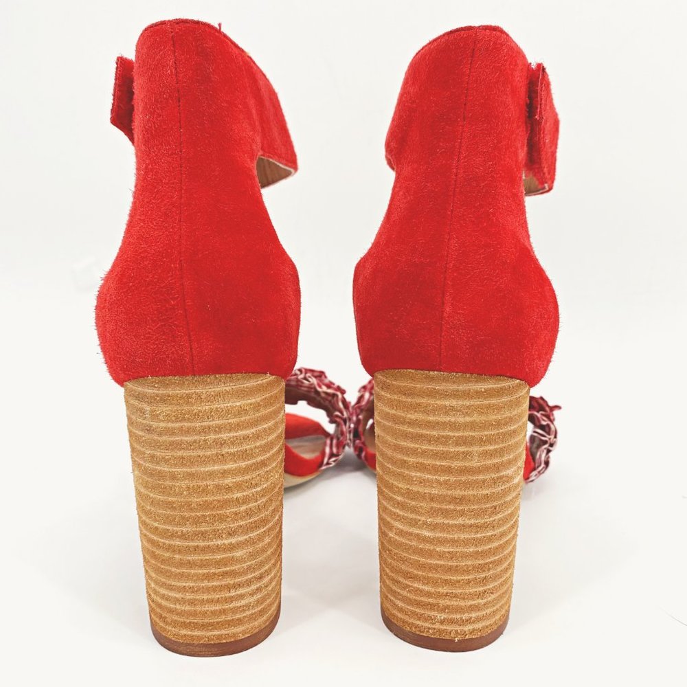 Jeffrey Campbell Red Gingham Lindsay Sandal - Picture 7 of 11